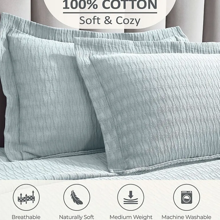 SUPERIOR® Calvert Cotton Lattice Geometric Jacquard Bedspread