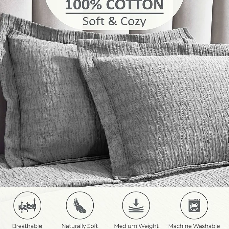 SUPERIOR® Calvert Cotton Lattice Geometric Jacquard Bedspread