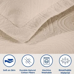 SUPERIOR® Celtic Circle Textured Woven Jacquard Bedspread with Shams