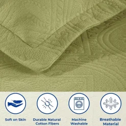 SUPERIOR® Celtic Circle Textured Woven Jacquard Bedspread with Shams