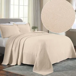 SUPERIOR® Celtic Circle Textured Woven Jacquard Bedspread with Shams