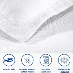 SUPERIOR® Celtic Circle Textured Woven Jacquard Bedspread with Shams
