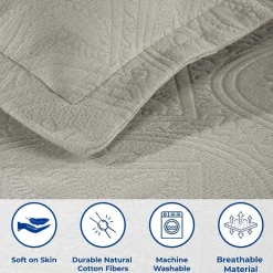 SUPERIOR® Celtic Circle Textured Woven Jacquard Bedspread with Shams