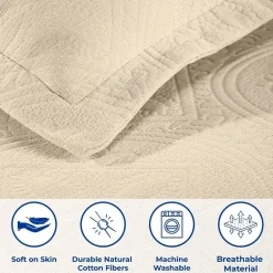 SUPERIOR® Celtic Circle Textured Woven Jacquard Bedspread with Shams