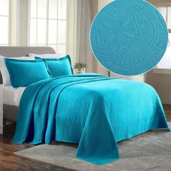 SUPERIOR® Celtic Circle Textured Woven Jacquard Bedspread with Shams