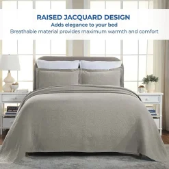 SUPERIOR® Celtic Circle Textured Woven Jacquard Bedspread with Shams