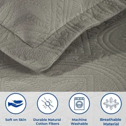 SUPERIOR® Celtic Circle Textured Woven Jacquard Bedspread with Shams