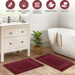 SUPERIOR® Cotton 2-Pc Bath Mat