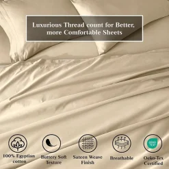 SUPERIOR® Egyptian Cotton Classic Soft 650tc Deep Pocket Sheet Set