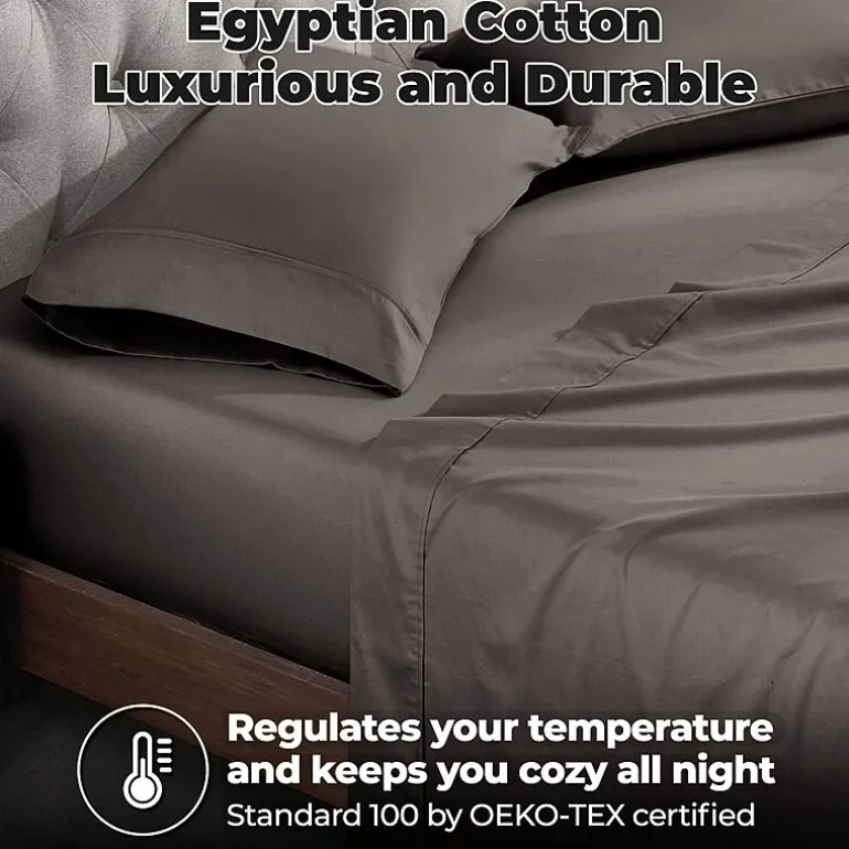 SUPERIOR® Egyptian Cotton Luxury Sateen 700tc Deep Pocket Sheet Set
