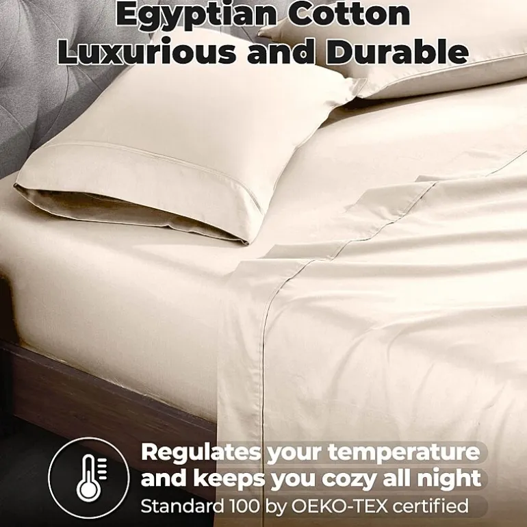 SUPERIOR® Egyptian Cotton Luxury Sateen 700tc Deep Pocket Sheet Set