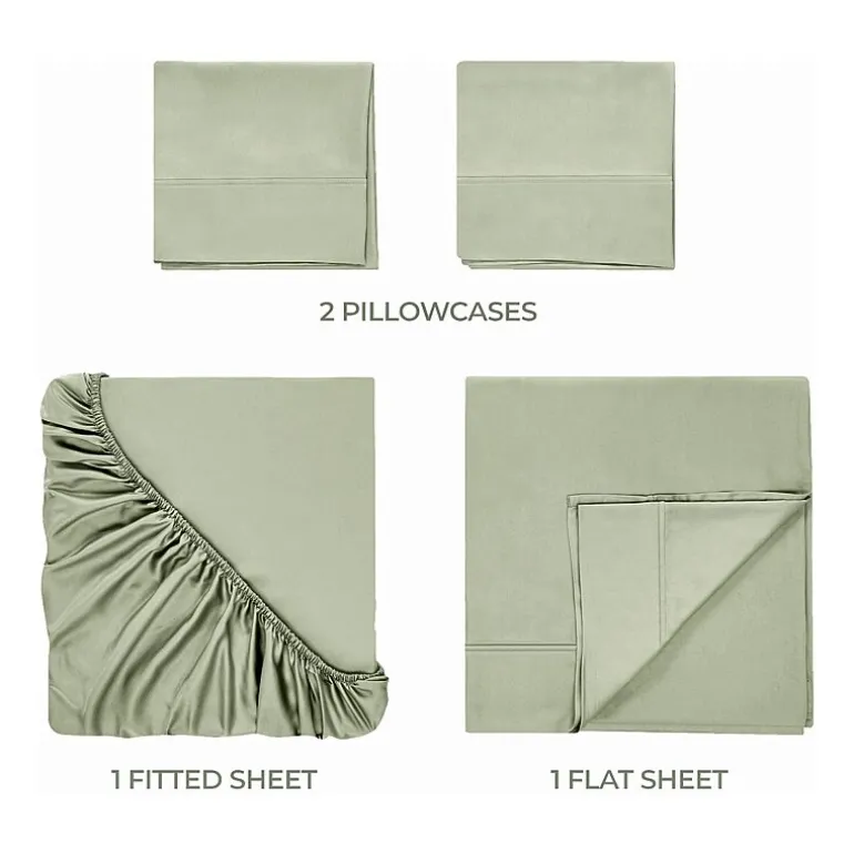 SUPERIOR® Egyptian Cotton Luxury Sateen 700tc Deep Pocket Sheet Set