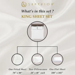SUPERIOR® Egyptian Cotton Premium Soft 530tc Deep Pocket Sheet Set