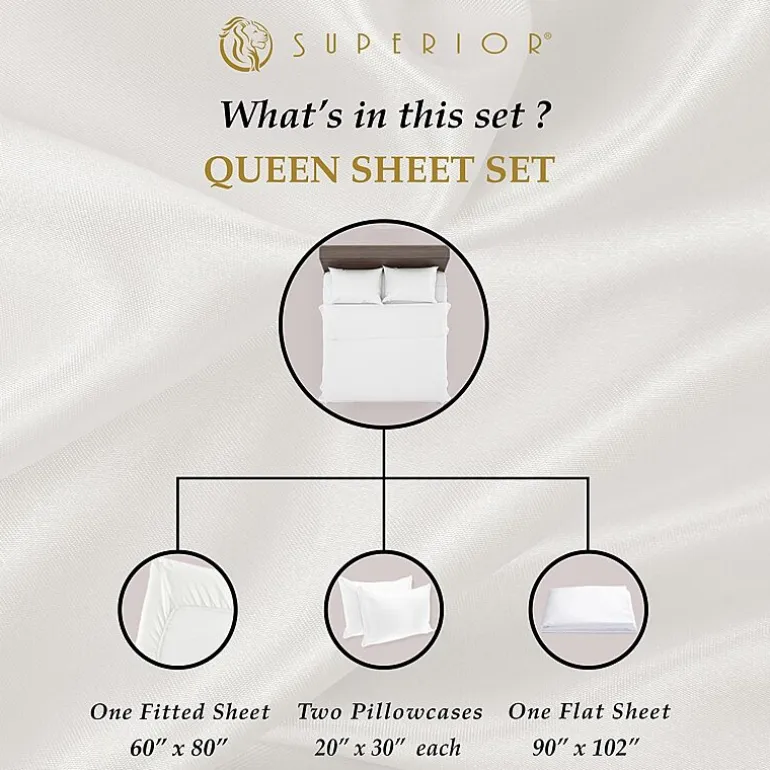 SUPERIOR® Egyptian Cotton Premium Soft 530tc Deep Pocket Sheet Set