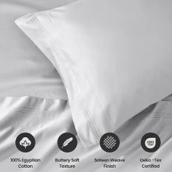 SUPERIOR® Egyptian Cotton Sateen 1000tc Deep Pocket Sheet Set