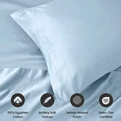 SUPERIOR® Egyptian Cotton Sateen 1000tc Deep Pocket Sheet Set