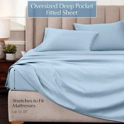 SUPERIOR® Egyptian Cotton Sateen 1000tc Deep Pocket Sheet Set
