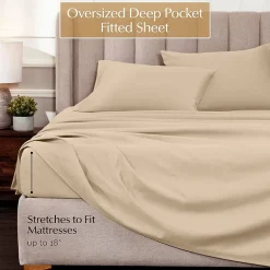 SUPERIOR® Egyptian Cotton Sateen 1000tc Deep Pocket Sheet Set