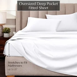 SUPERIOR® Egyptian Cotton Sateen 1000tc Deep Pocket Sheet Set