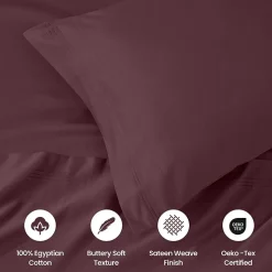 SUPERIOR® Egyptian Cotton Sateen 1000tc Deep Pocket Sheet Set