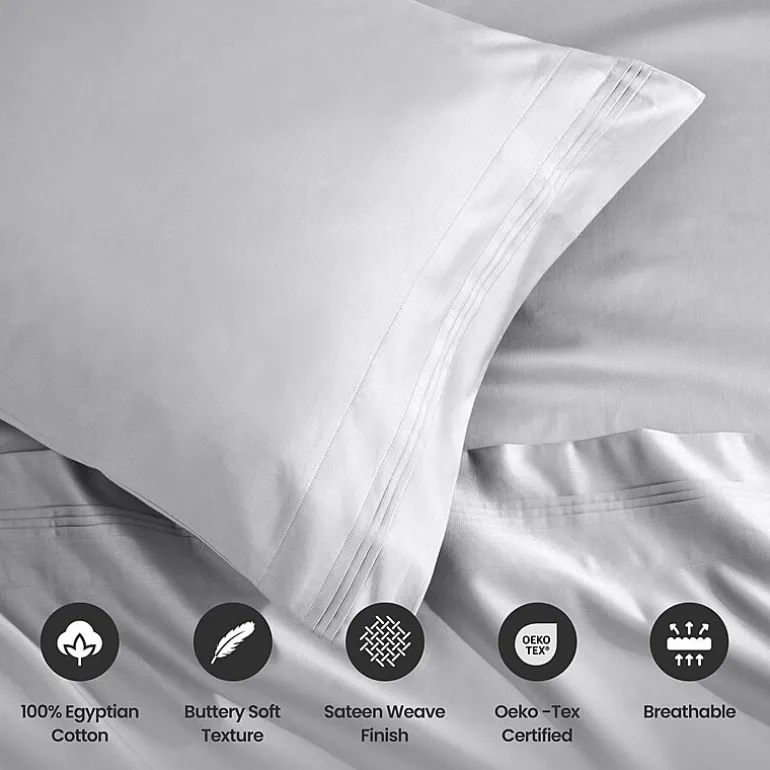SUPERIOR® Egyptian Cotton Ultra Luxury Sateen 1500tc Deep Pocket Sheet Set