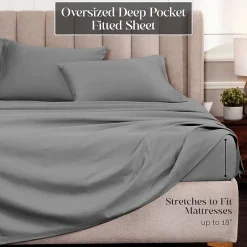 SUPERIOR® Egyptian Cotton Ultra Luxury Sateen 1500tc Deep Pocket Sheet Set