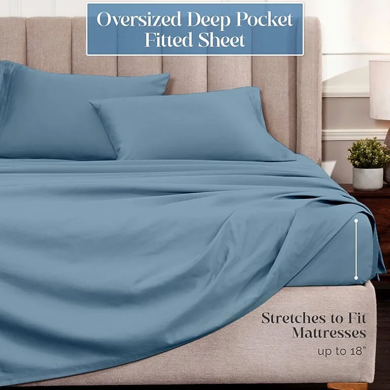 SUPERIOR® Egyptian Cotton Ultra Luxury Sateen 1500tc Deep Pocket Sheet Set