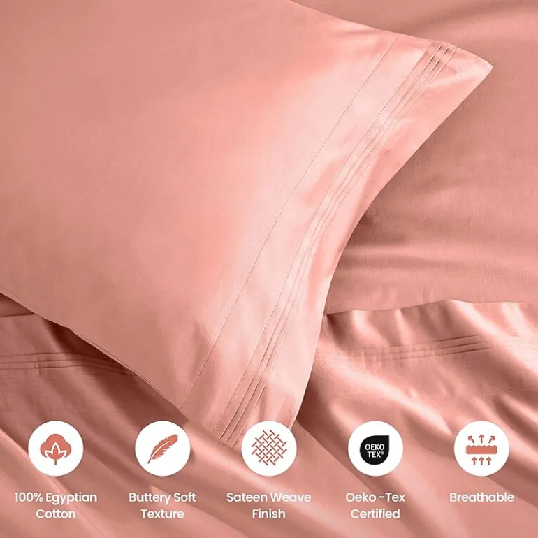 SUPERIOR® Egyptian Cotton Ultra Luxury Sateen 1500tc Deep Pocket Sheet Set