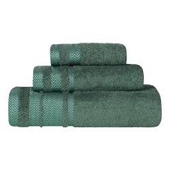 SUPERIOR® Hays Collection | 100% Cotton 3-pc. Quick Dry Solid Bath Towel Set