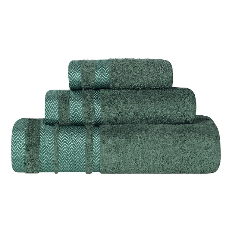 SUPERIOR® Hays Collection | 100% Cotton 3-pc. Quick Dry Solid Bath Towel Set