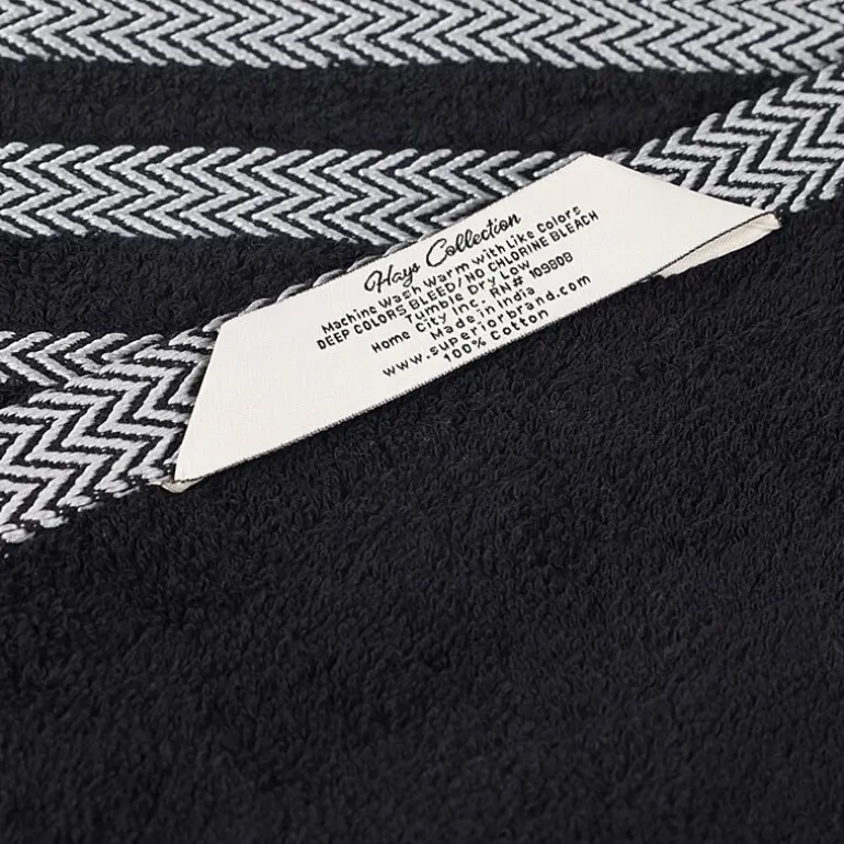 SUPERIOR® Hays Collection | 100% Cotton 3-pc. Quick Dry Solid Bath Towel Set