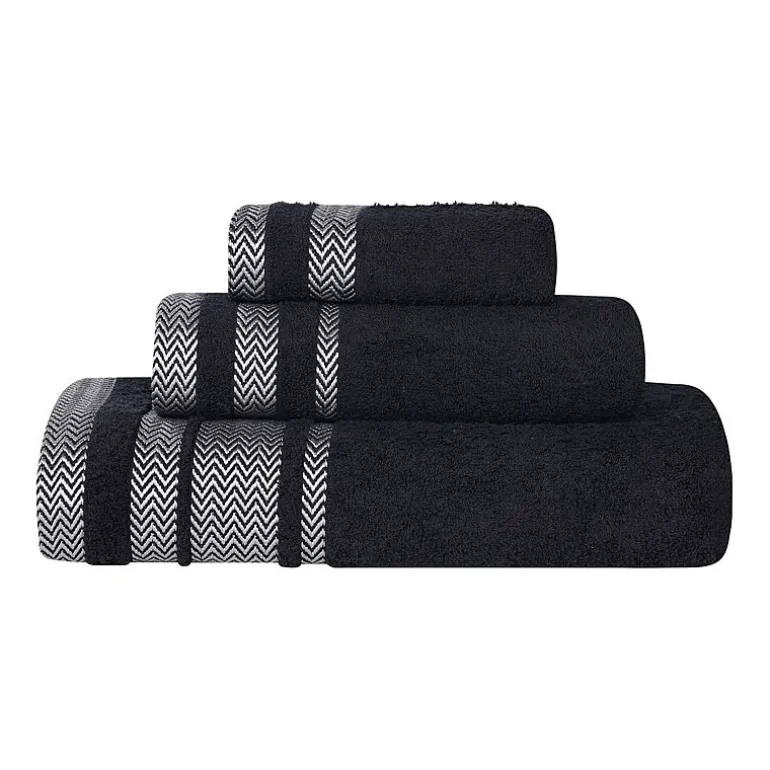 SUPERIOR® Hays Collection | 100% Cotton 3-pc. Quick Dry Solid Bath Towel Set