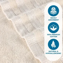 SUPERIOR® Hays Collection | 100% Cotton 3-pc. Quick Dry Solid Bath Towel Set