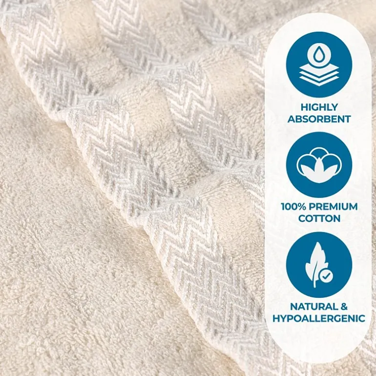 SUPERIOR® Hays Collection | 100% Cotton 3-pc. Quick Dry Solid Bath Towel Set