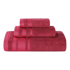 SUPERIOR® Hays Collection | 100% Cotton 3-pc. Quick Dry Solid Bath Towel Set