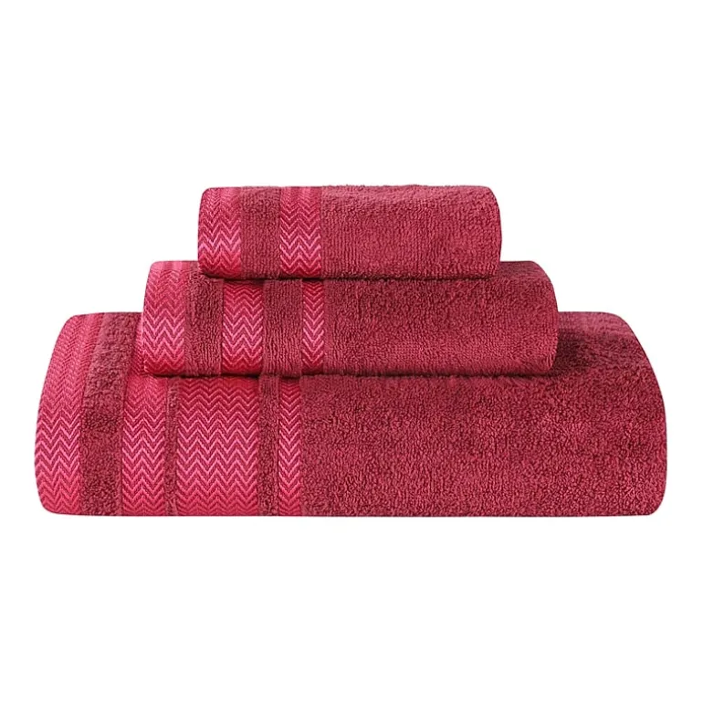 SUPERIOR® Hays Collection | 100% Cotton 3-pc. Quick Dry Solid Bath Towel Set