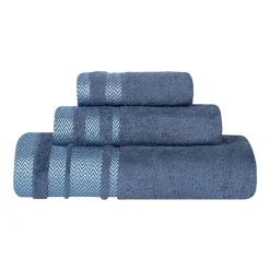 SUPERIOR® Hays Collection | 100% Cotton 3-pc. Quick Dry Solid Bath Towel Set