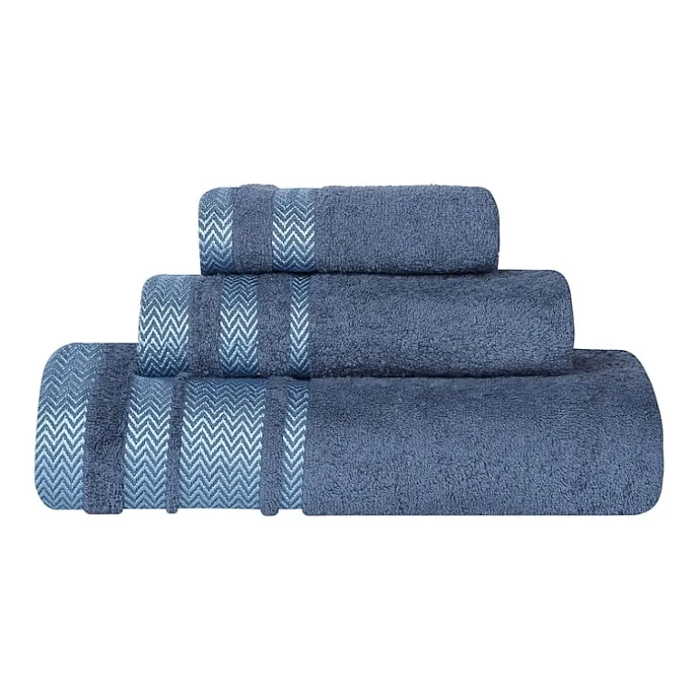 SUPERIOR® Hays Collection | 100% Cotton 3-pc. Quick Dry Solid Bath Towel Set