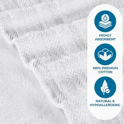 SUPERIOR® Hays Collection | 100% Cotton 3-pc. Quick Dry Solid Bath Towel Set