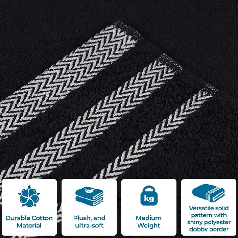 SUPERIOR® Hays Collection | 100% Cotton 3-pc. Quick Dry Solid Bath Towel Set