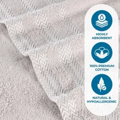 SUPERIOR® Hays Collection | 100% Cotton 3-pc. Quick Dry Solid Bath Towel Set