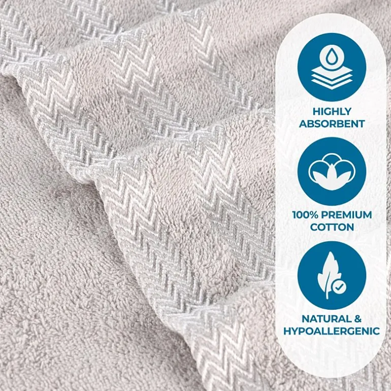 SUPERIOR® Hays Collection | 100% Cotton 3-pc. Quick Dry Solid Bath Towel Set