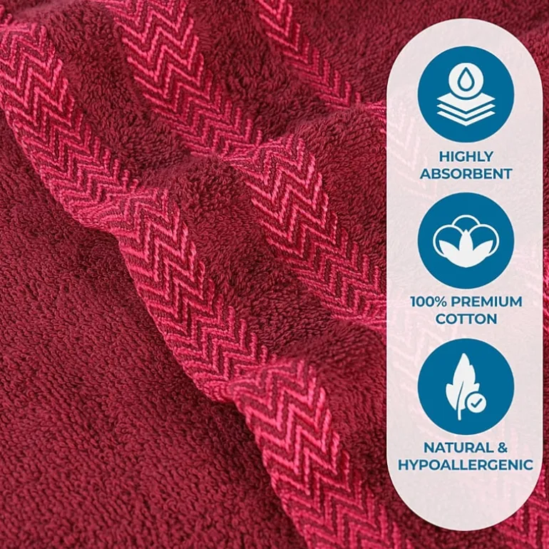 SUPERIOR® Hays Collection | 100% Cotton 3-pc. Quick Dry Solid Bath Towel Set