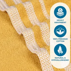 SUPERIOR® Hays Collection | 100% Cotton 3-pc. Quick Dry Solid Bath Towel Set