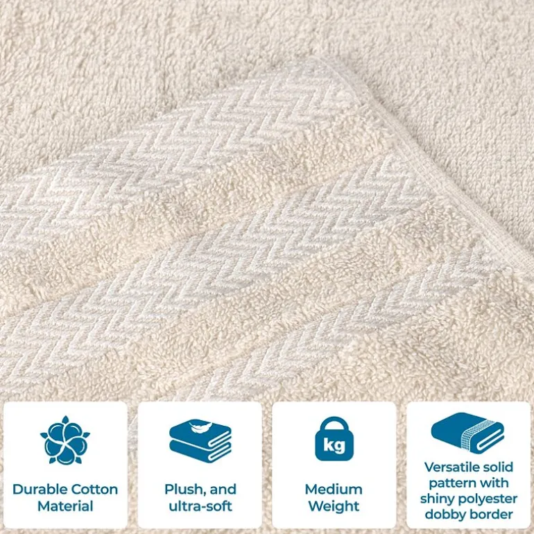 SUPERIOR® Hays Collection | 100% Cotton 3-pc. Quick Dry Solid Bath Towel Set