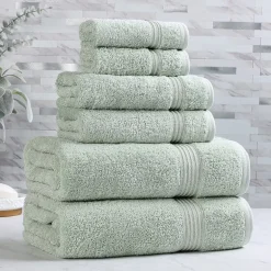 SUPERIOR® Heritage Collection | Luxury Egyptian Cotton 6-pc. Quick Dry Solid Bath Towel Set