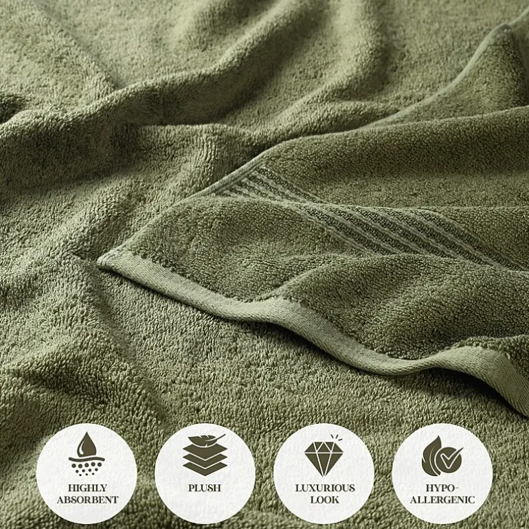 SUPERIOR® Heritage Collection | Luxury Egyptian Cotton 12-pc. Quick Dry Solid Bath Towel Set