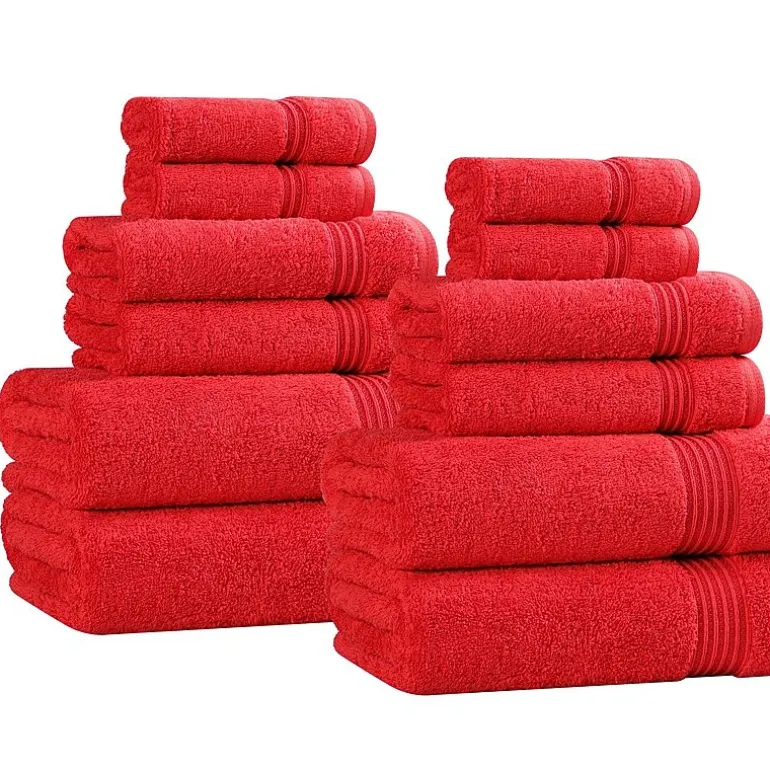 SUPERIOR® Heritage Collection | Luxury Egyptian Cotton 12-pc. Quick Dry Solid Bath Towel Set