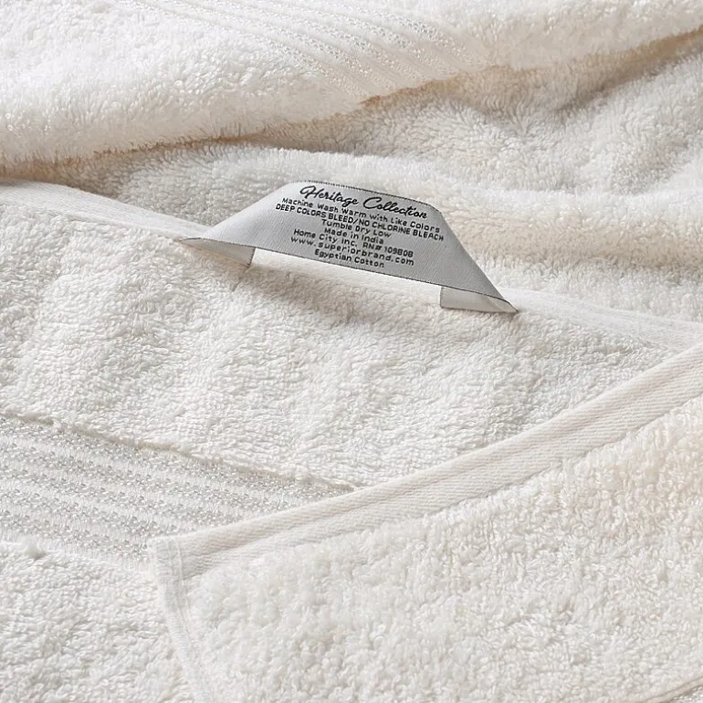 SUPERIOR® Heritage Collection | Luxury Egyptian Cotton 12-pc. Quick Dry Solid Bath Towel Set