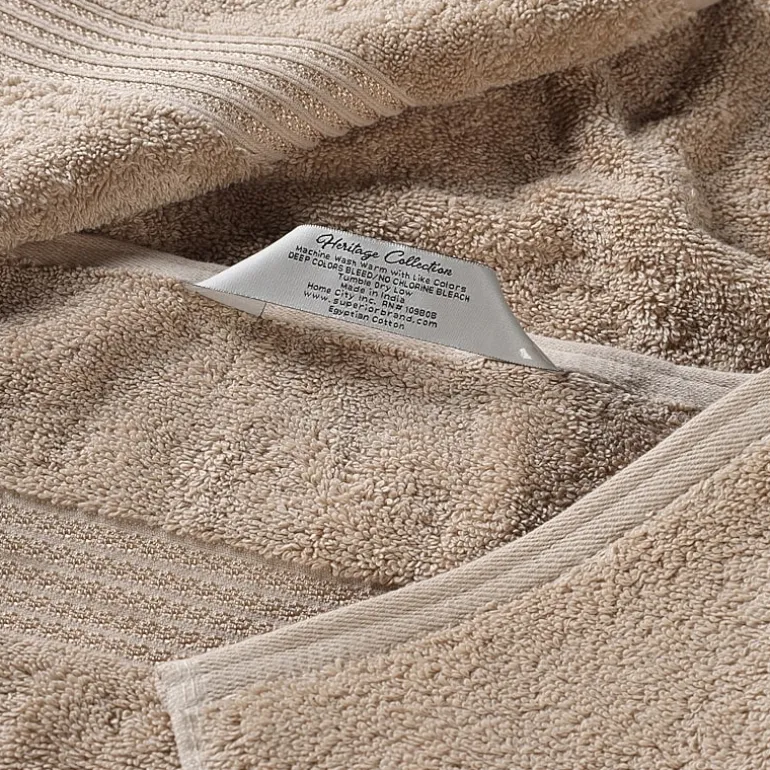 SUPERIOR® Heritage Collection | Luxury Egyptian Cotton 12-pc. Quick Dry Solid Bath Towel Set
